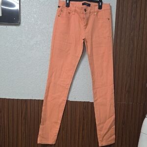 Women's Skinny Jeans in Peach-Orange